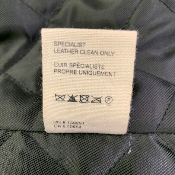 BLDWN Size L Black Leather Motorcycle Jacket - Picture 7 of 7